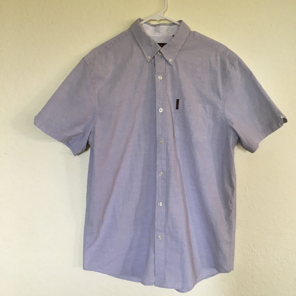 Ben Sherman men's light blue short sleeve shirt. Size XL.